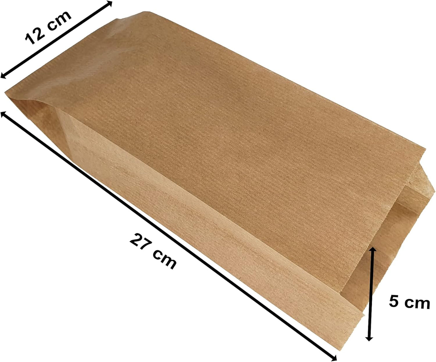 1000 Stück Brottüten, 45 g/m², 1000, 12x5x27 cm