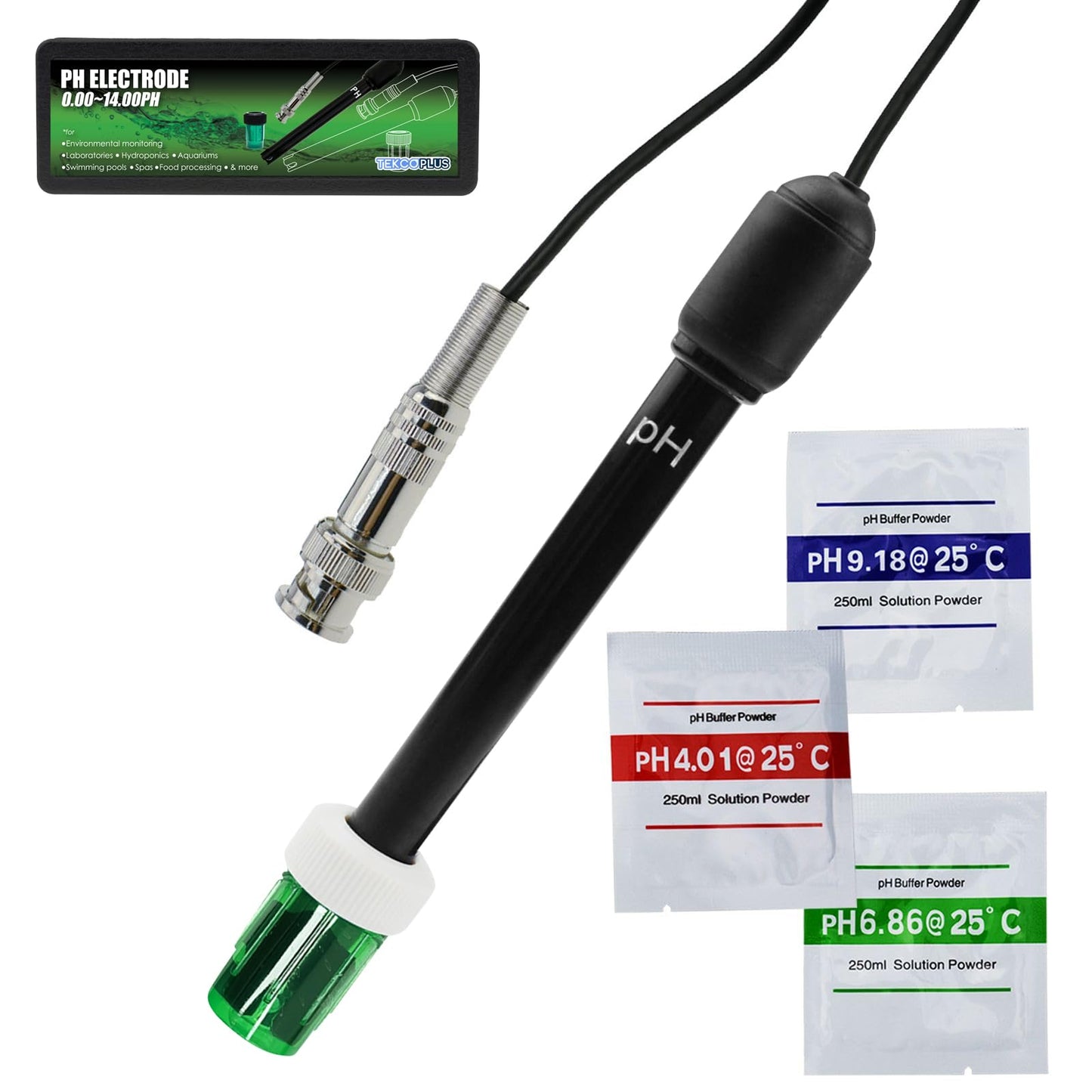 pH-Elektrode mit BNC Kabel, pH BNC Elektrode