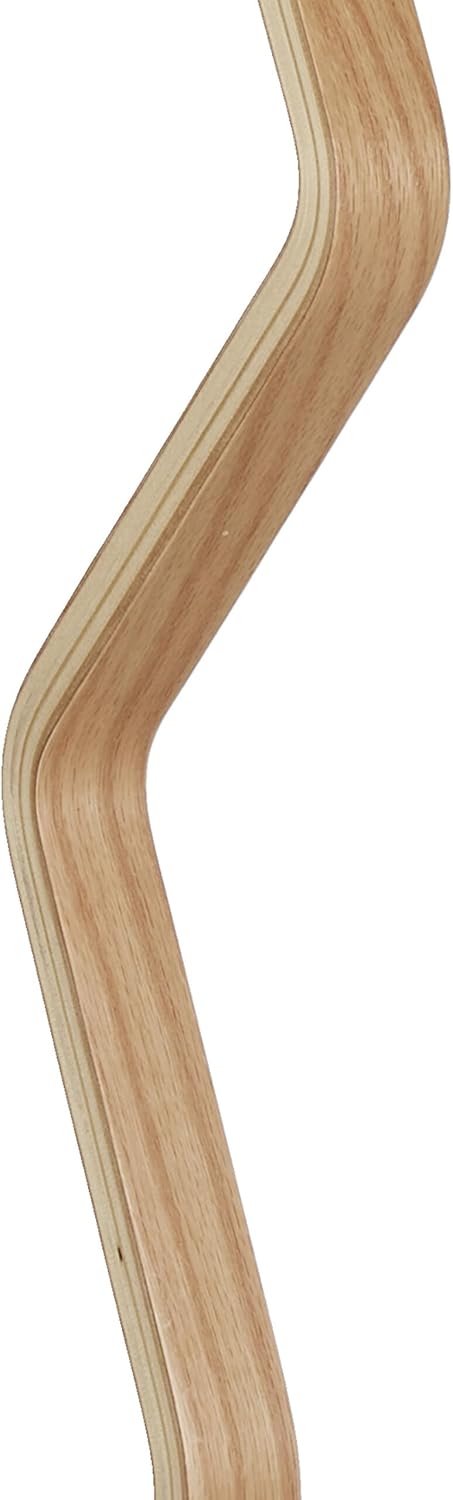 Handtuchständer mit 2 Stangen aus Metall und Holz, Weiss/Natur