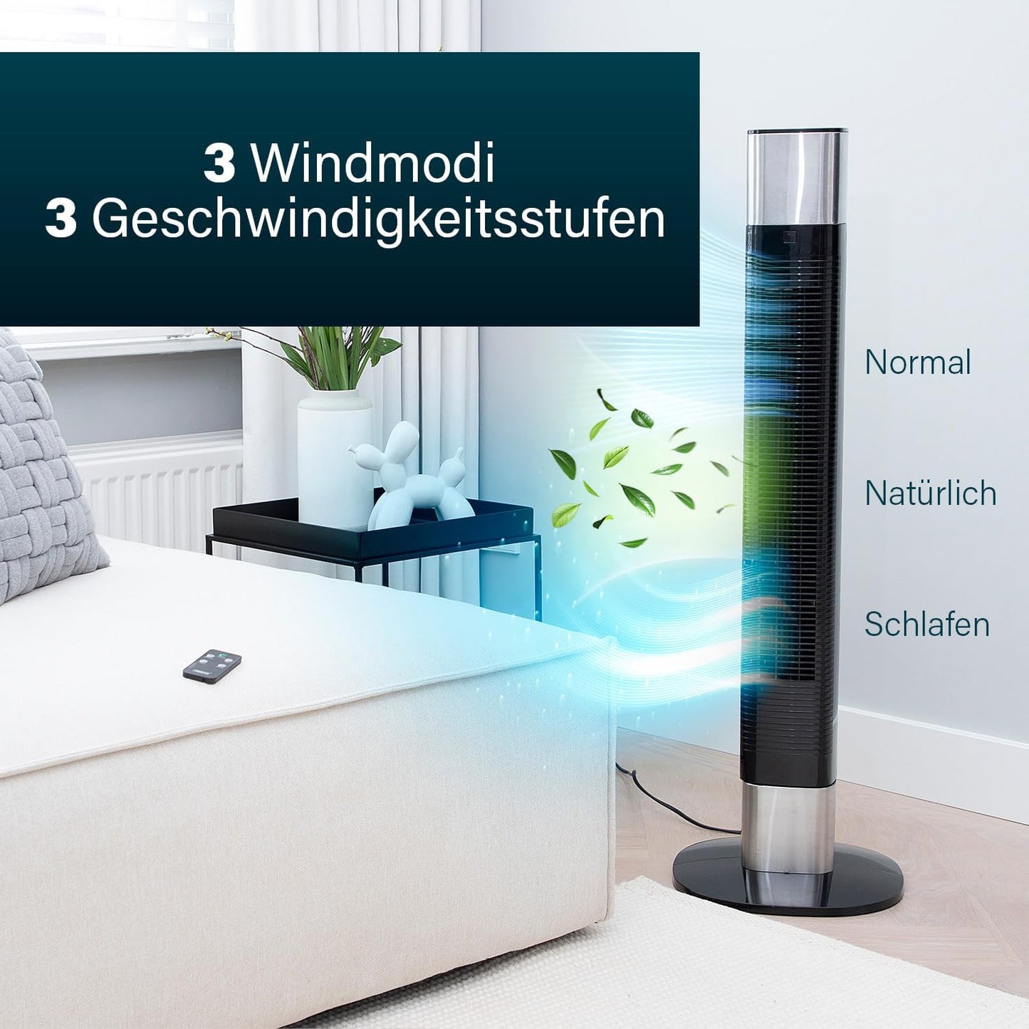 Turmventilator 358280, Schwarz