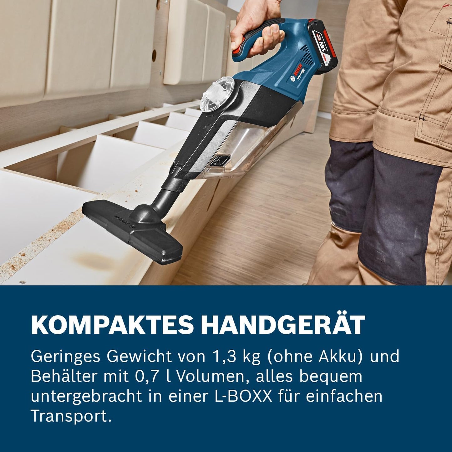 Akkusauger GAS 18V-1 mit Düsenaufsätzen, Single