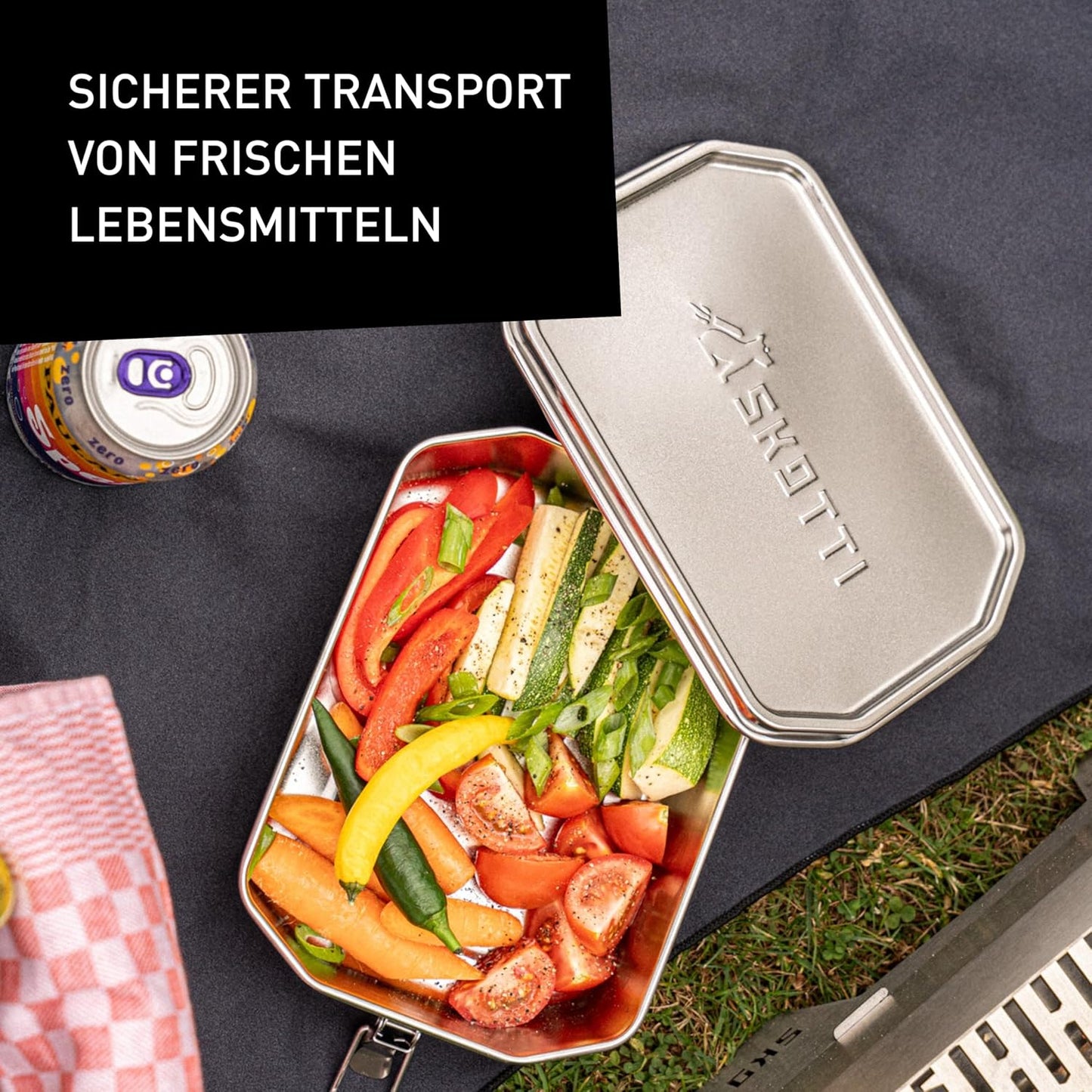 Stapelbare Boks-Brotbox 1,0L auslaufsicher, 1,0 Liter
