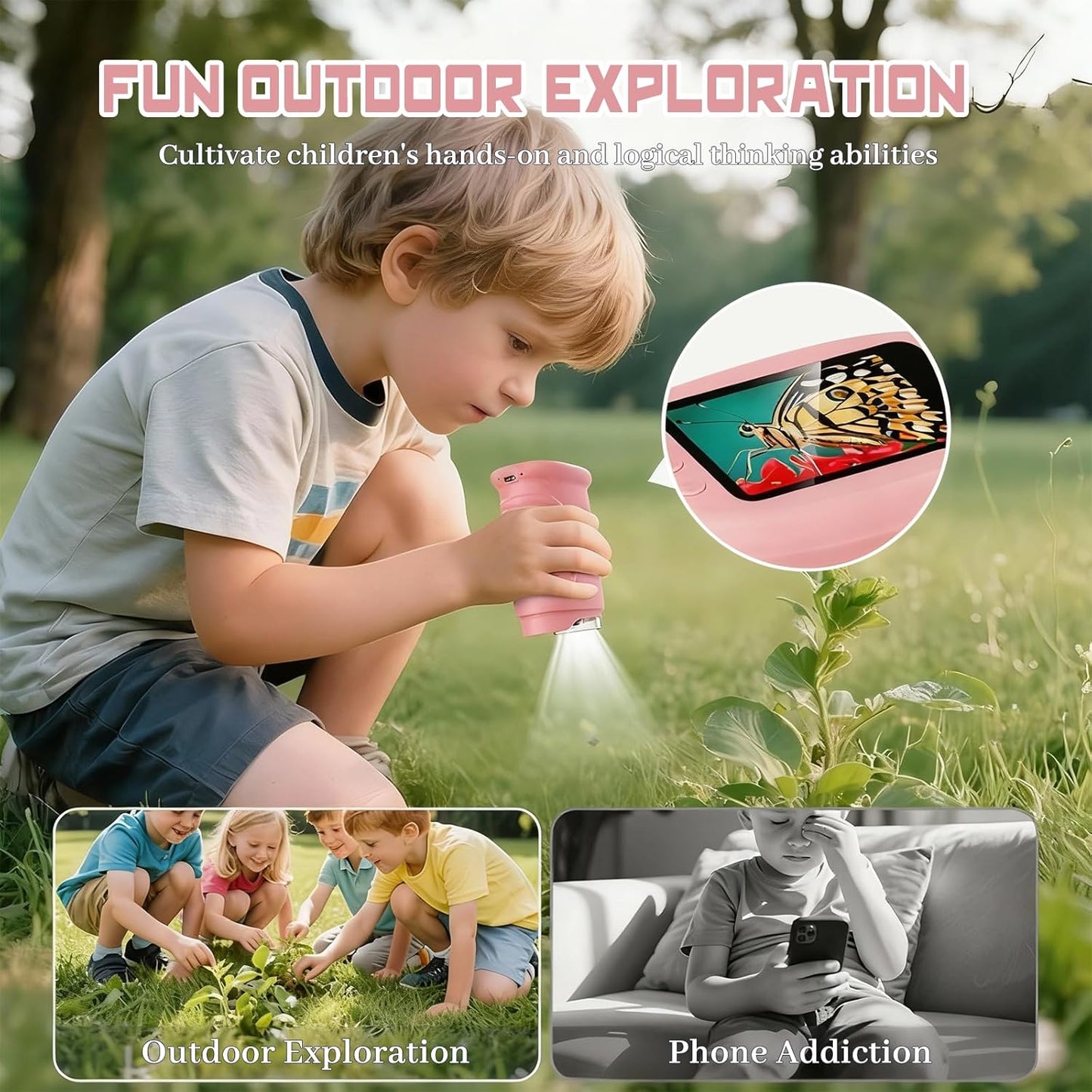 Mikroskop für Kinder, Pink