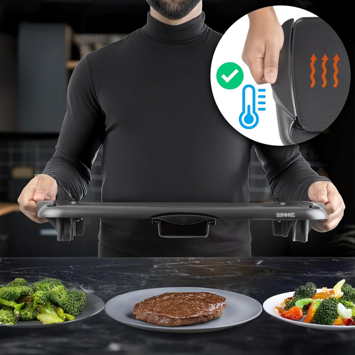 Elektrischer Tischgrill GP20, Antihaft,
