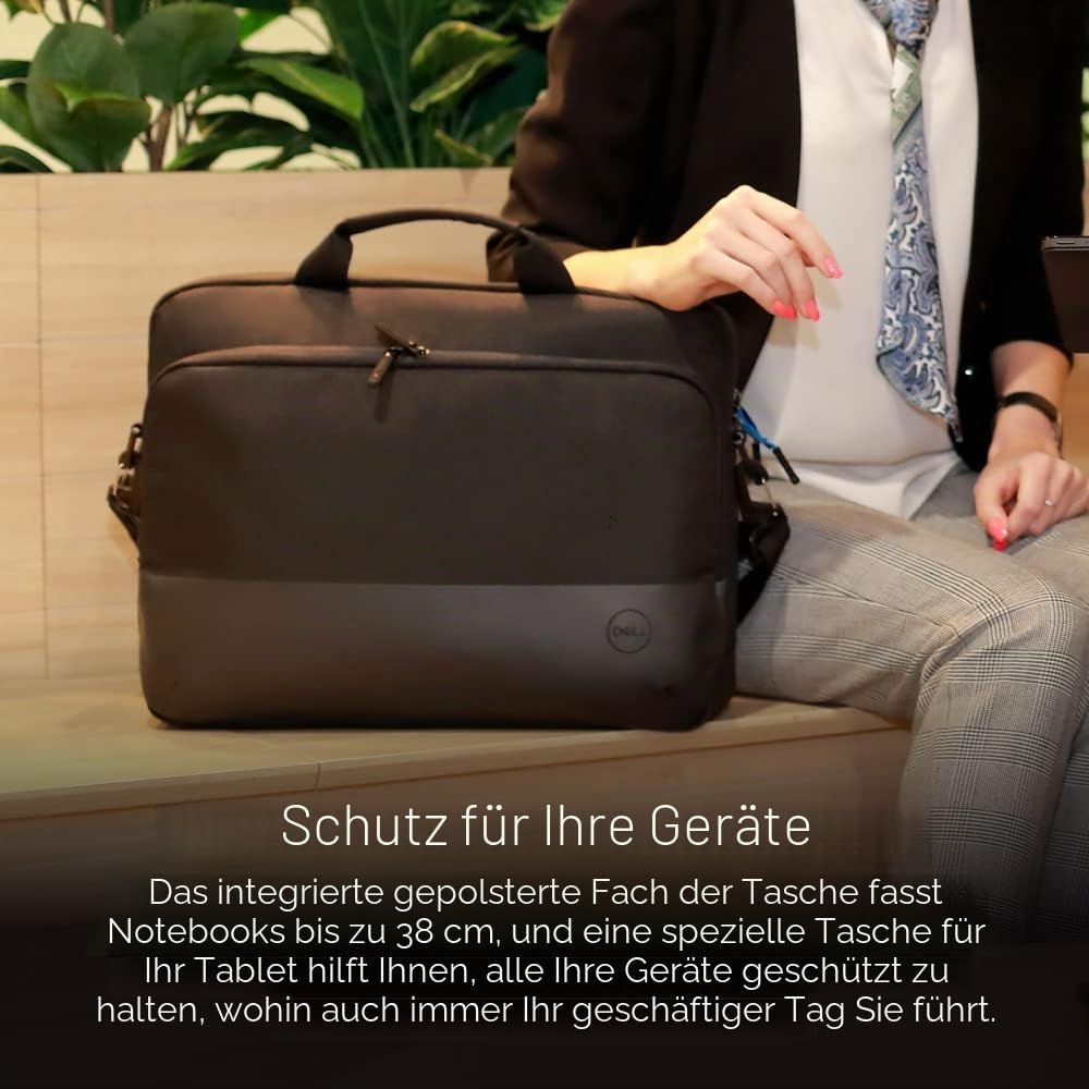 Pro Slim Aktentasche für 15.6 Zoll Laptops, Pro Slim Aktentasche Schwarz bis max. 15.6 Zoll (39.62cm)