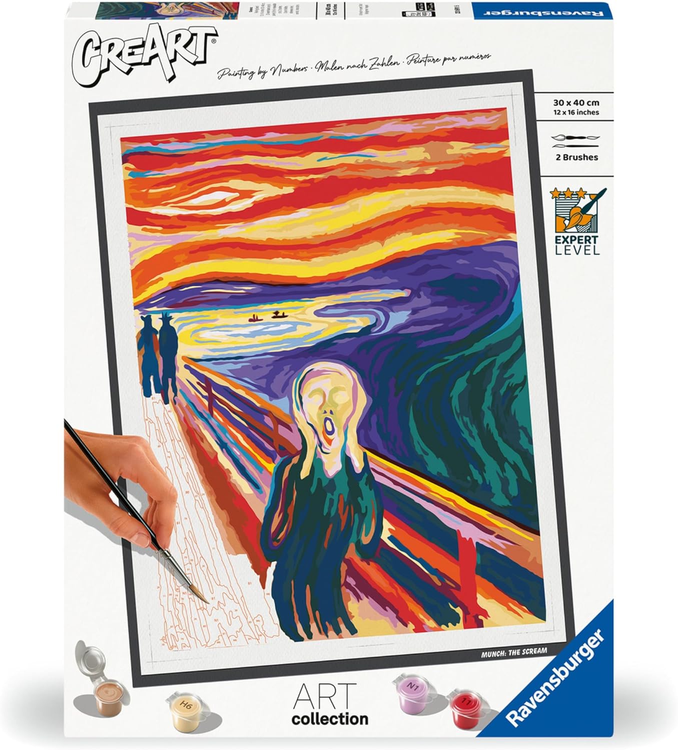 CreArt Malen nach Zahlen: Der Schrei (Edvard Munch), CreArt Art Collection - Munch: Der Schrei