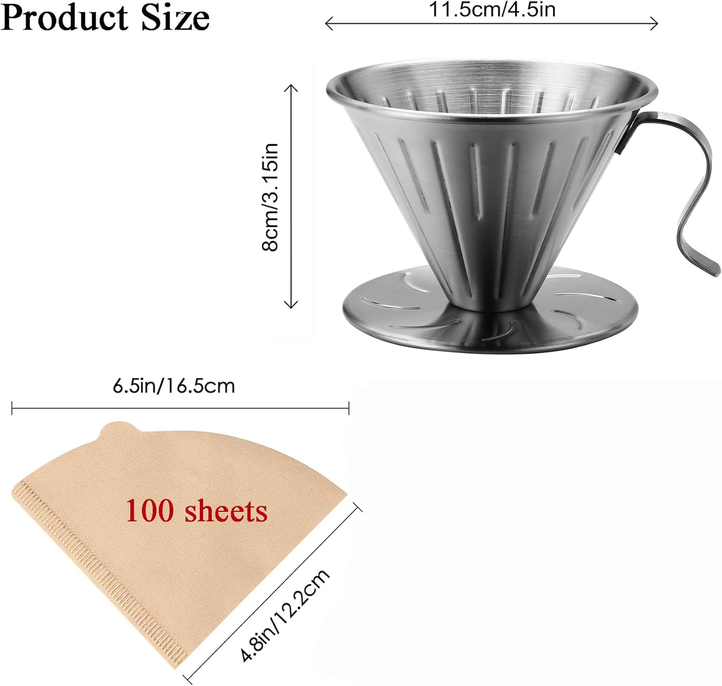 Pour Over Kaffeefilter, Kaffee Tropfer