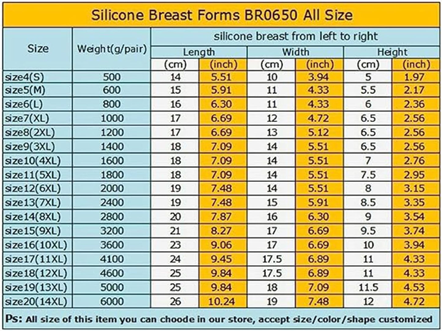 Realistische Silikon Brustformen, Tränenform, 500g/Paar, Suntan Colour S(38A/34B/32C, 500g/paar)