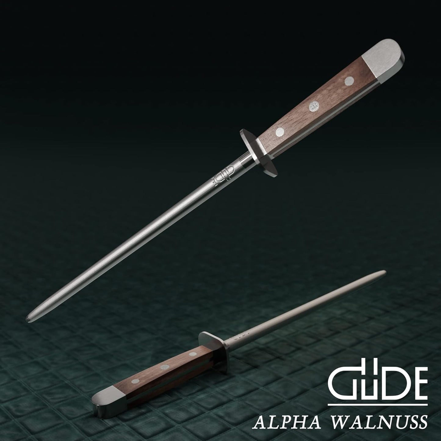 Wetzstahl, 26 cm Walnuss