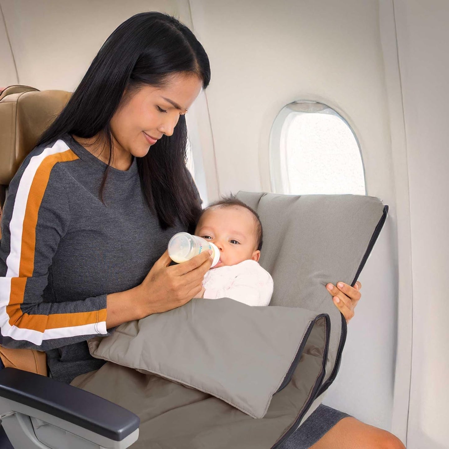 2-in-1 Air Traveller Baby-Reisebett mit Matratze, Braun