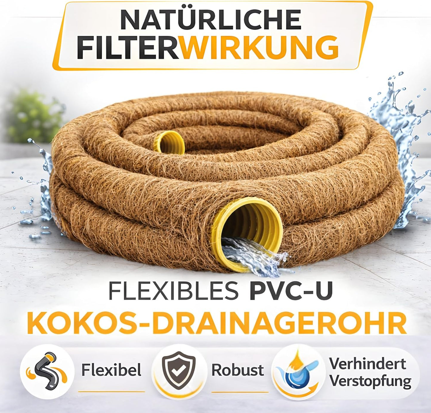 Drainagerohr DN80 perforiert, DN80 5m