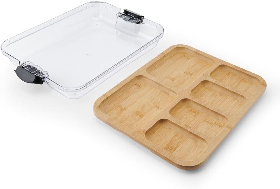 Build-a-Board Schneidebrett mit Fächern, Schwarz 8.6L x 45.7B cm