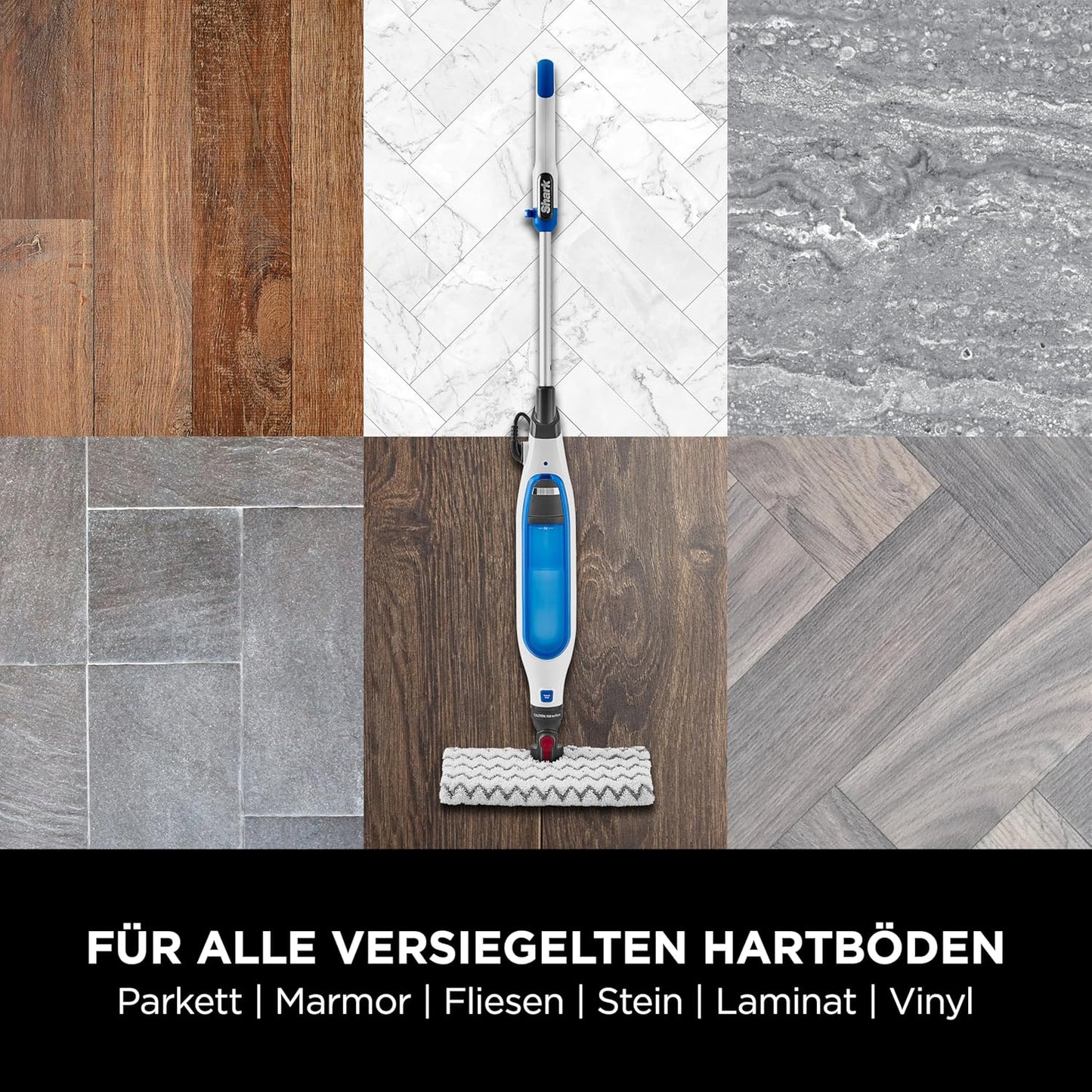 Klik n' Flip Dampfreiniger mit 2 waschbaren Reinigungspads, Klik n' Flip Manual