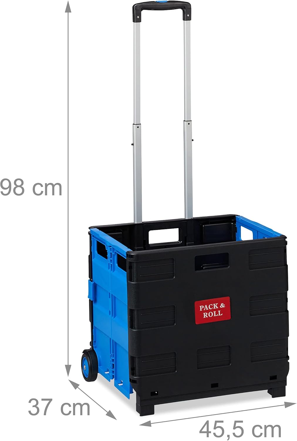 Klappbarer Einkaufstrolley, Blau