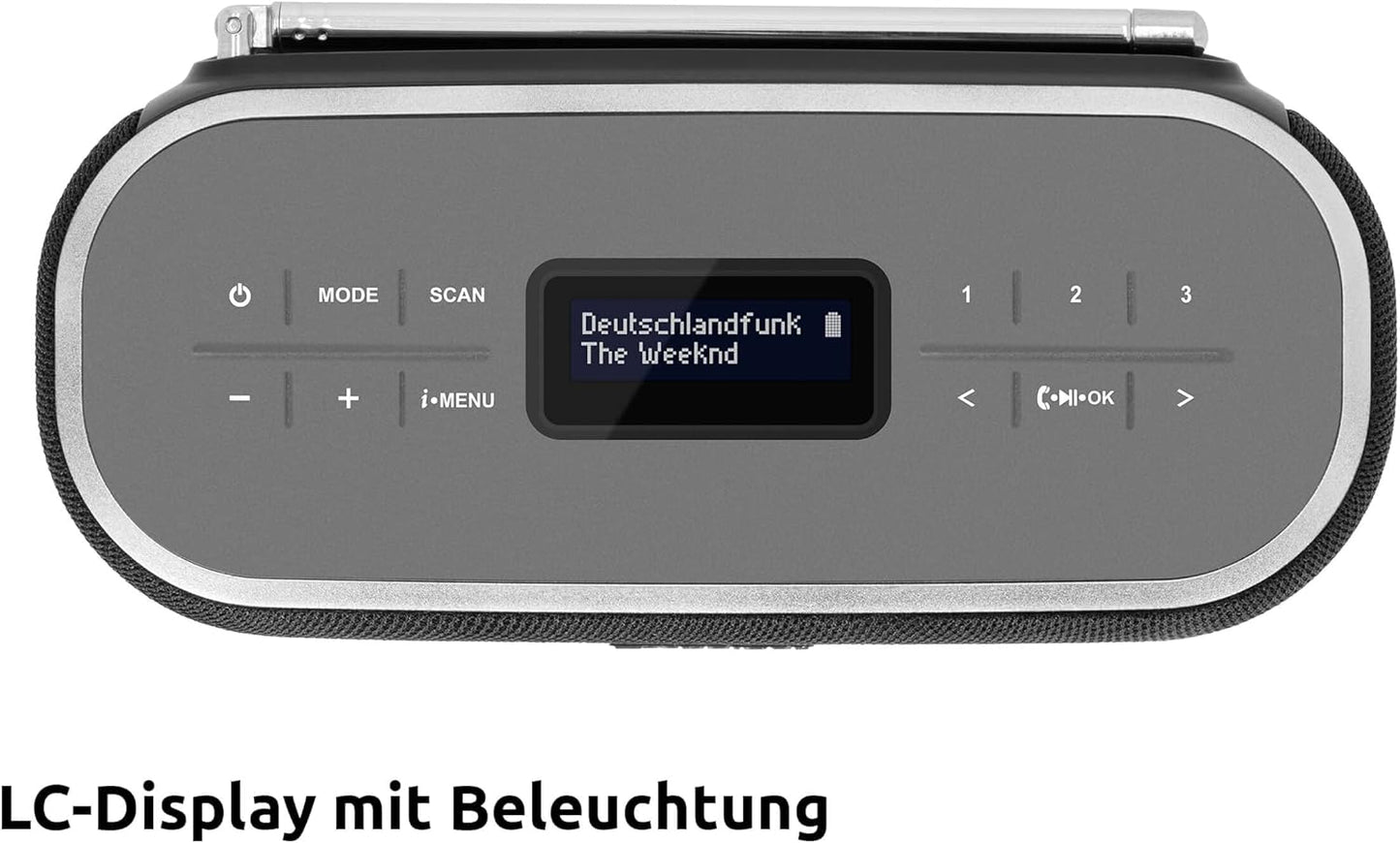 VIOLA BT 1 - Tragbarer Bluetooth-Lautsprecher mit DAB+, schwarz|DAB+, Bluetooth
