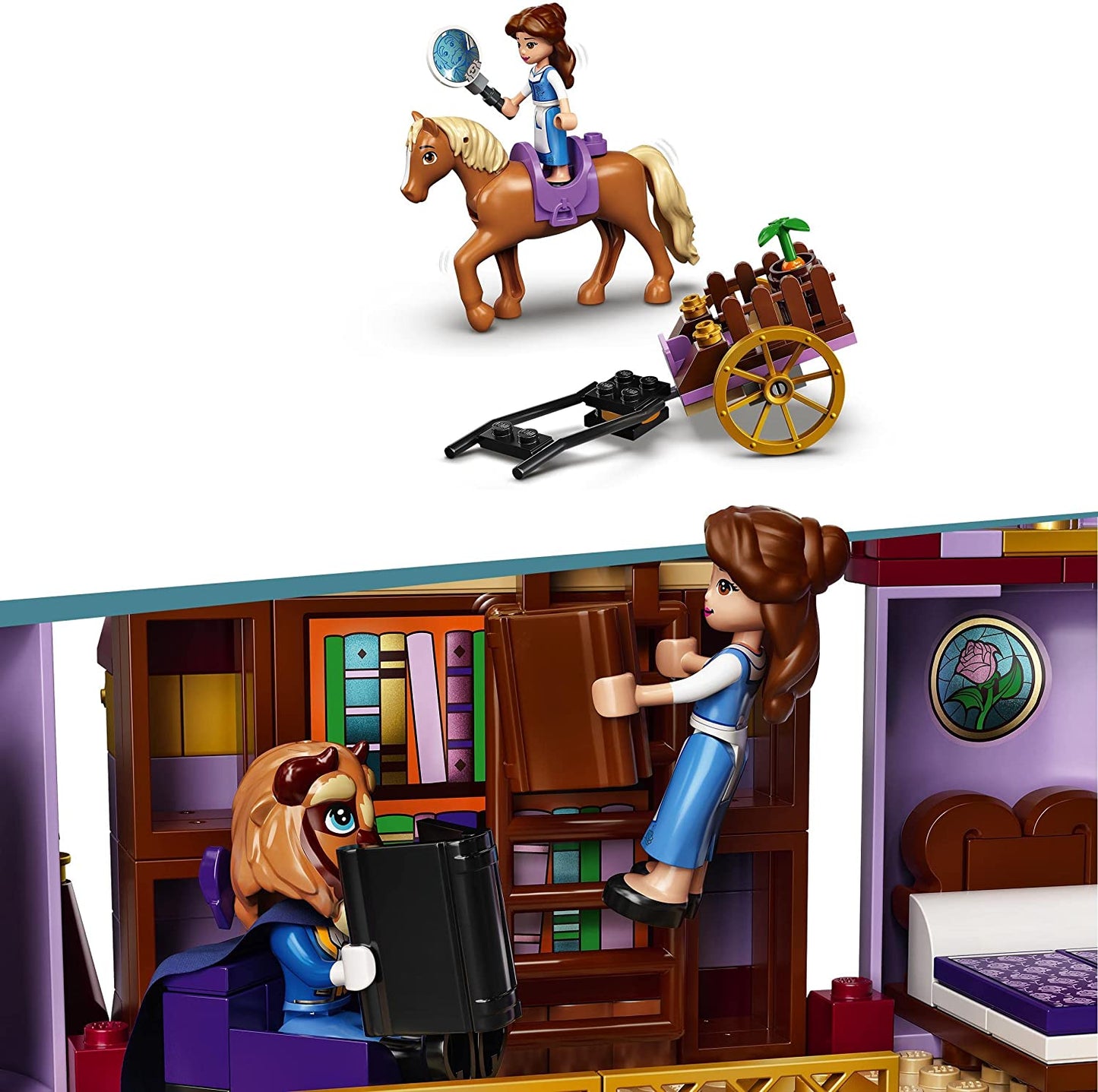 43196 Disney Princess Belles Schloss, Konstruktionsspielzeug, Standard Verpackung Single