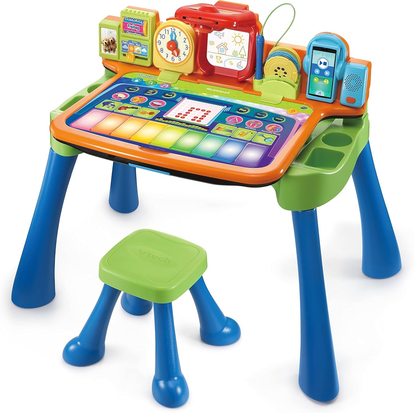 5-in-1 Schreibtisch, Grün/Blau