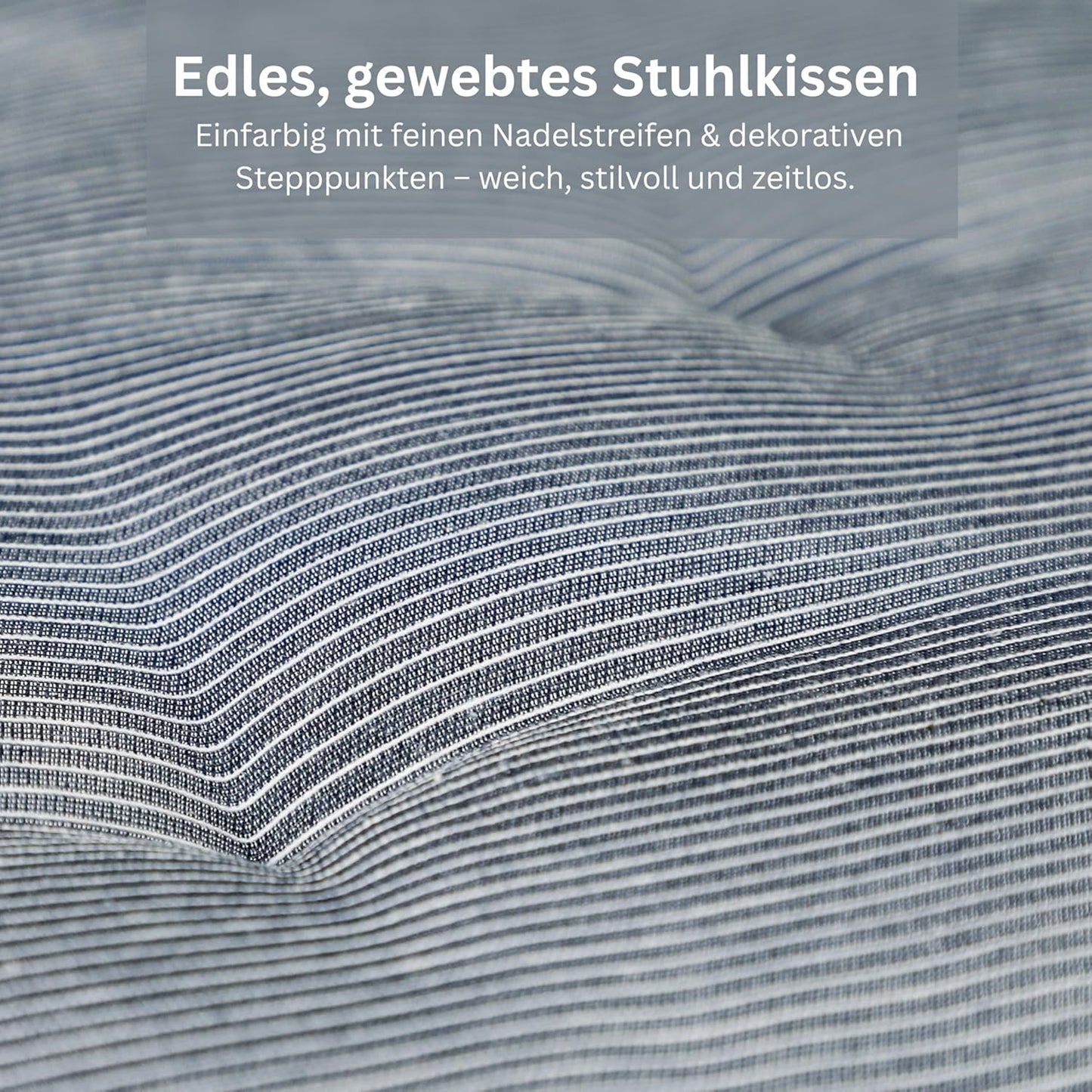 Sitzkissen-Set für Stühle (4 Stück, 40x40 cm), Blau 40 x 40 cm (4er Pack)