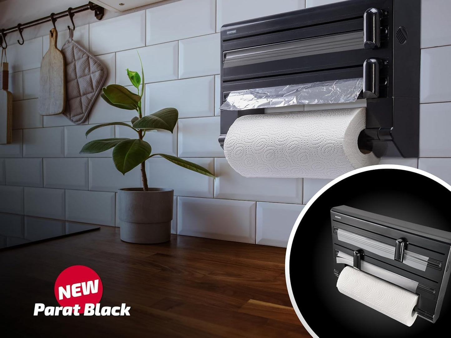 Wandrollenhalter Parat, Parat Black