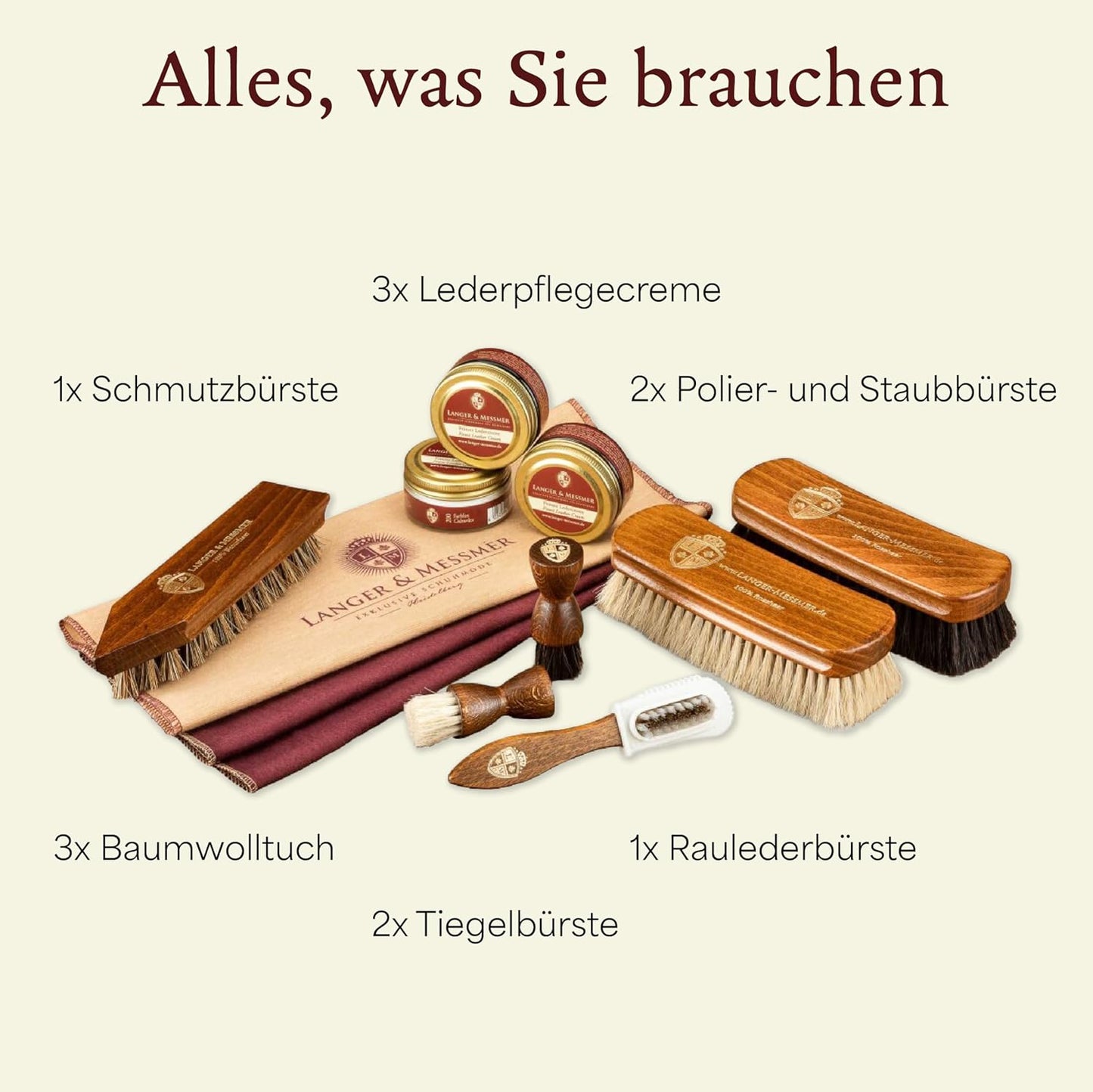 12-teiliges Schuhpflegeset, 12 Teilig