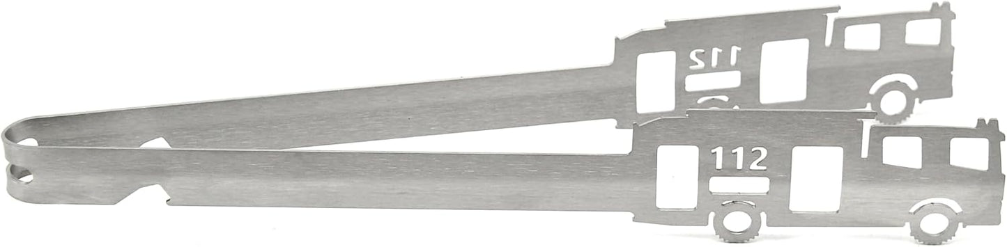 Grillzange mit Feuerwehr 112 Motiv