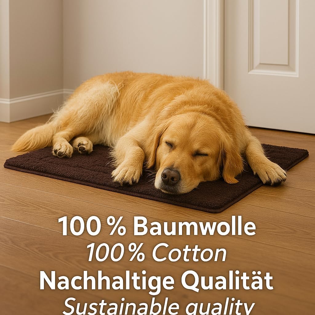 2er-Set Badematten, 50x70 cm, 2x Badvorleger Dunkelbraun
