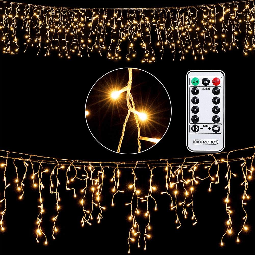 LED Regenlichterkette mit Fernbedienung & 600 LEDs
