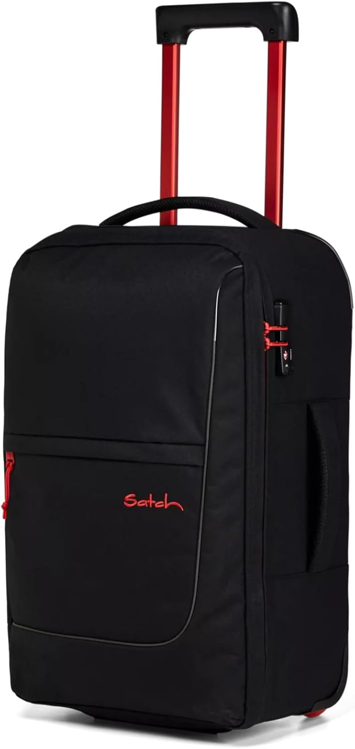 Reise-Trolley Handgepäck 35 l mit Wäschebeutel, Fire Phantom - Schwarz S