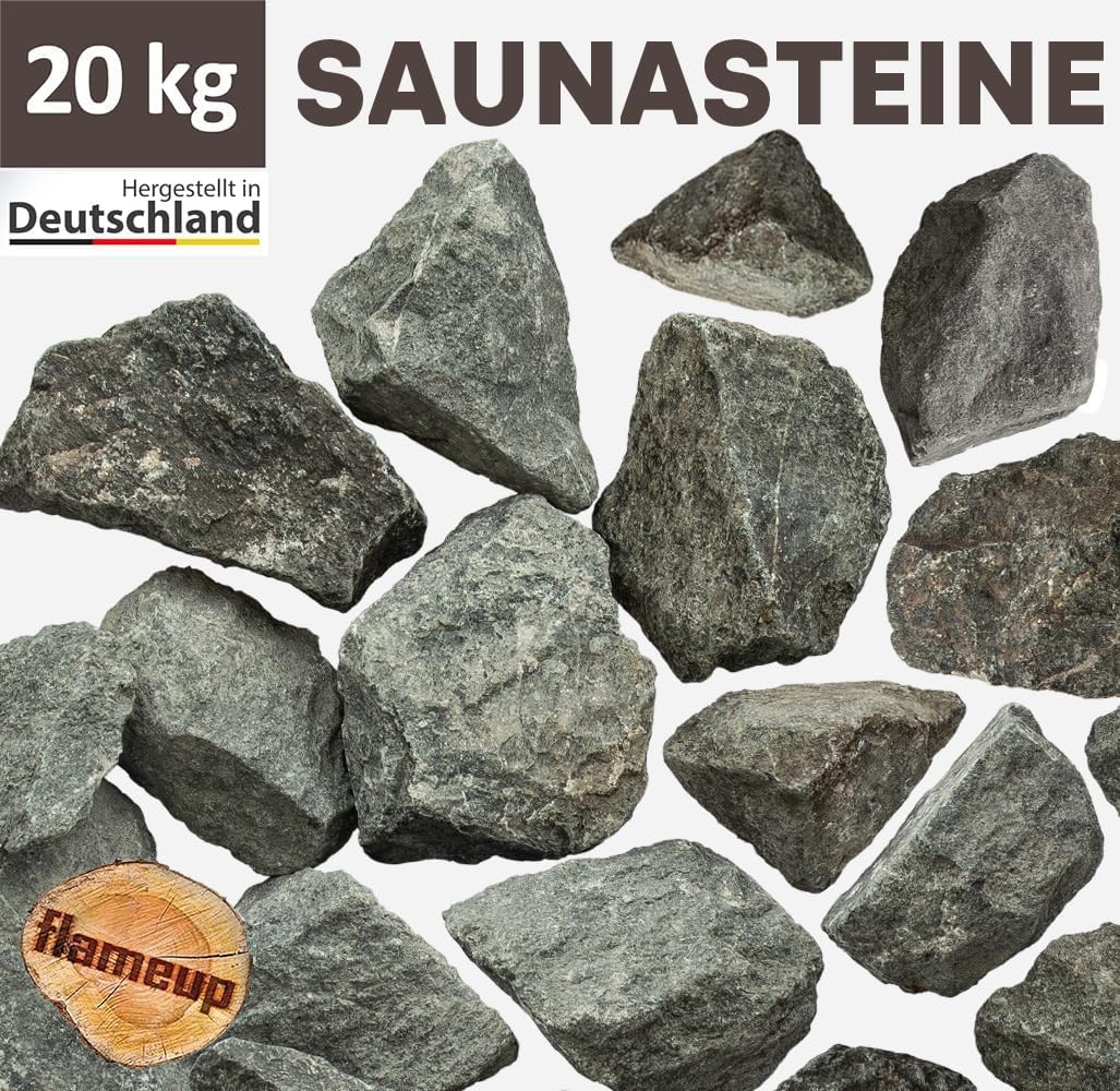 Saunasteine Set, vorgewaschen, 20 kg, 50-80 mm