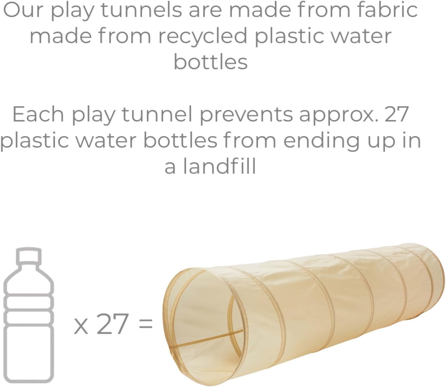 Krabbeltunnel für Kinder ab 1 Jahr, Beige