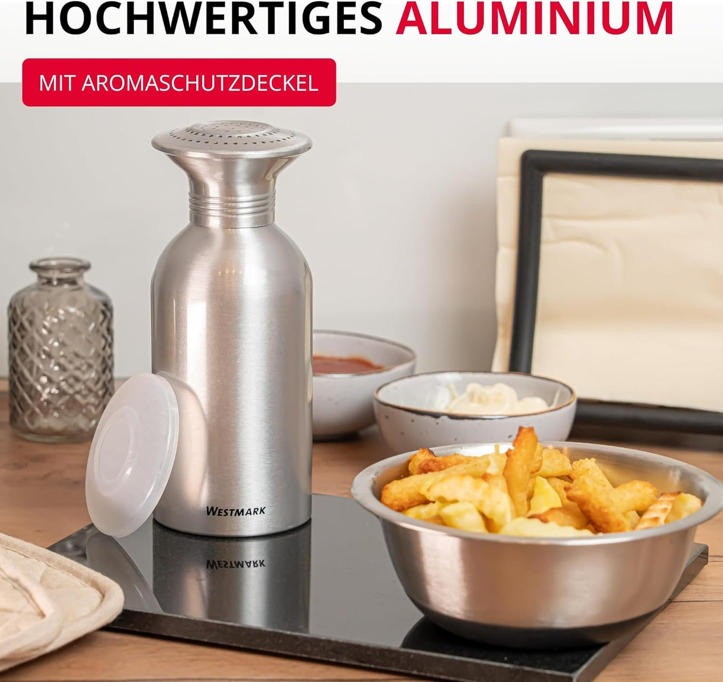2-teiliges Gastro-Salzstreuer-Set Omega, Silber/Transp.-2-er Pack