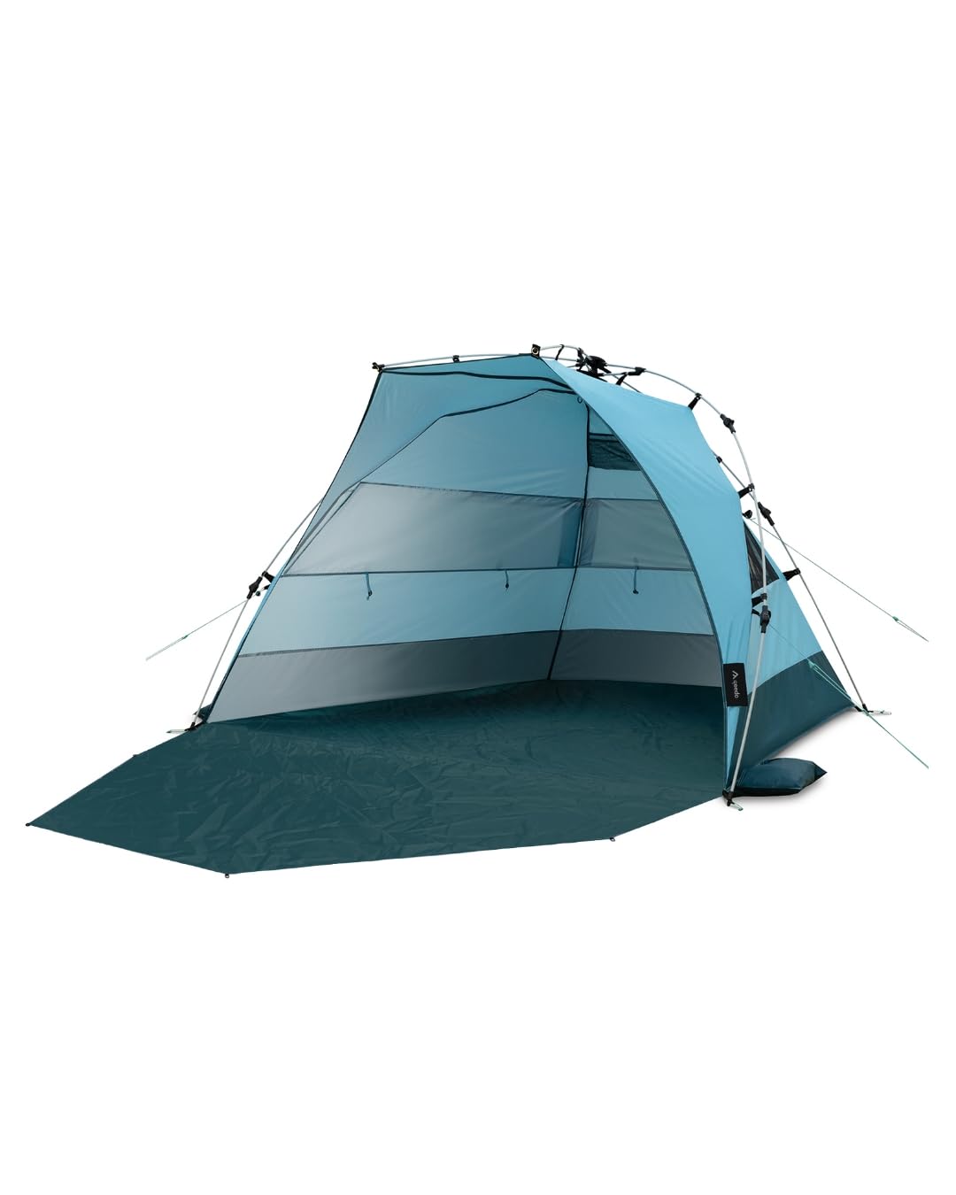 Strandmuschel Quick Bay Pro mit UV-Schutz für 3 Personen, Hellblau