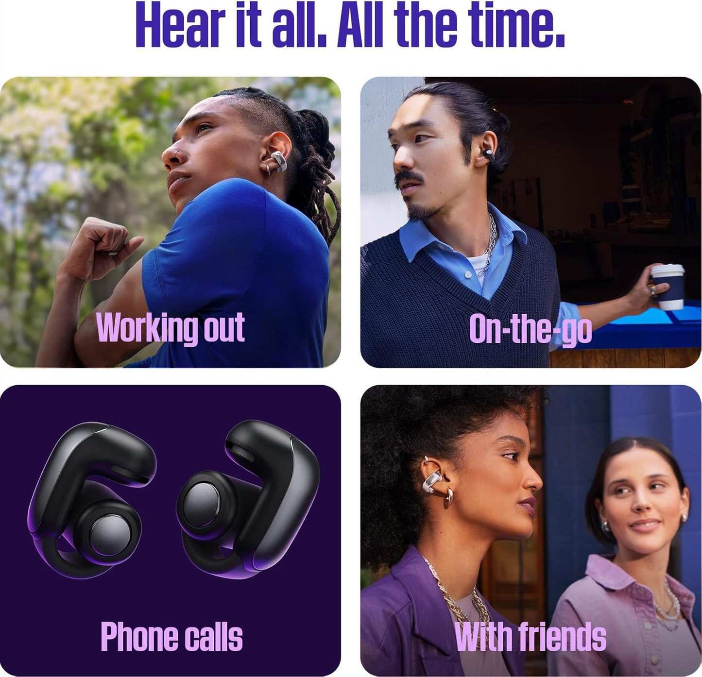 Ultra Open Earbuds, Hellflieder