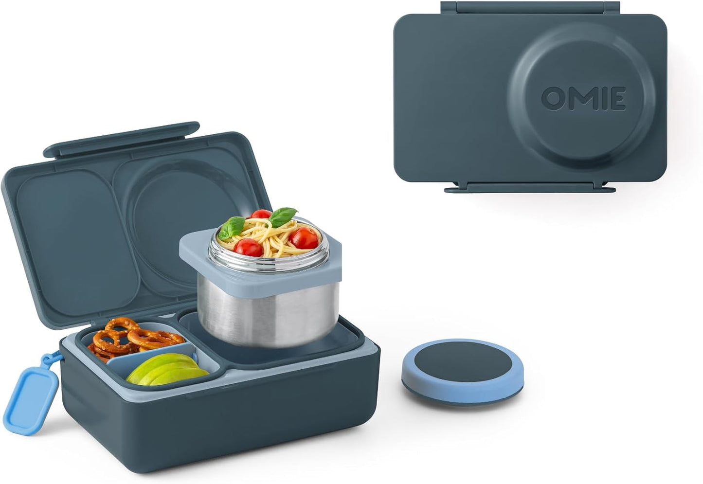 Isolierte Bento-Box mit Thermosdose für Kinder, Graphit