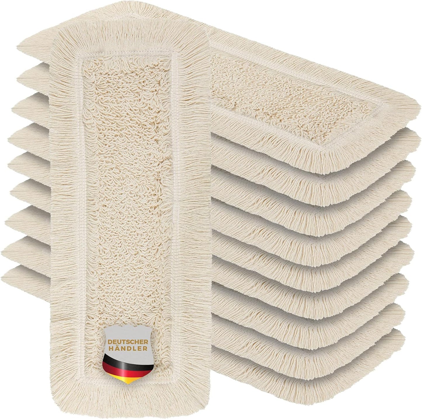 Wischmopp Bezug-Set, 50 cm 10 Stück Damp Mop Beige