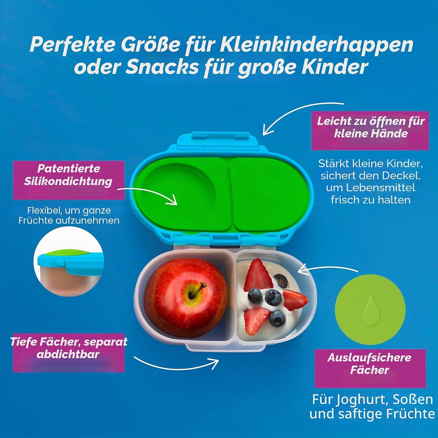 Bento-Snackbox Set, Ocean Breeze + Emerald Forest Snackbox (2 Pack)