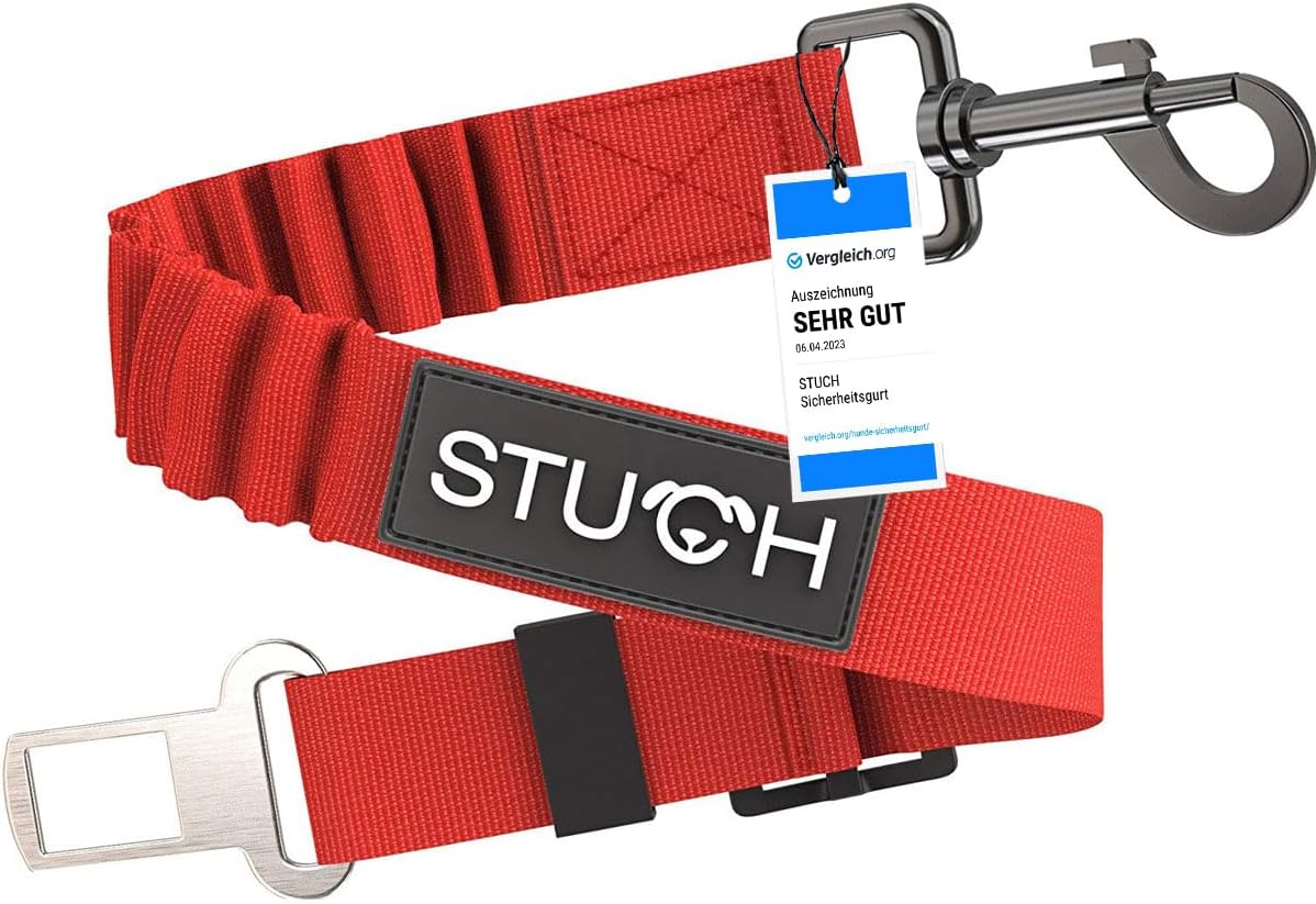Bungee Sicherheitsgurt für Haustiere, Rot
