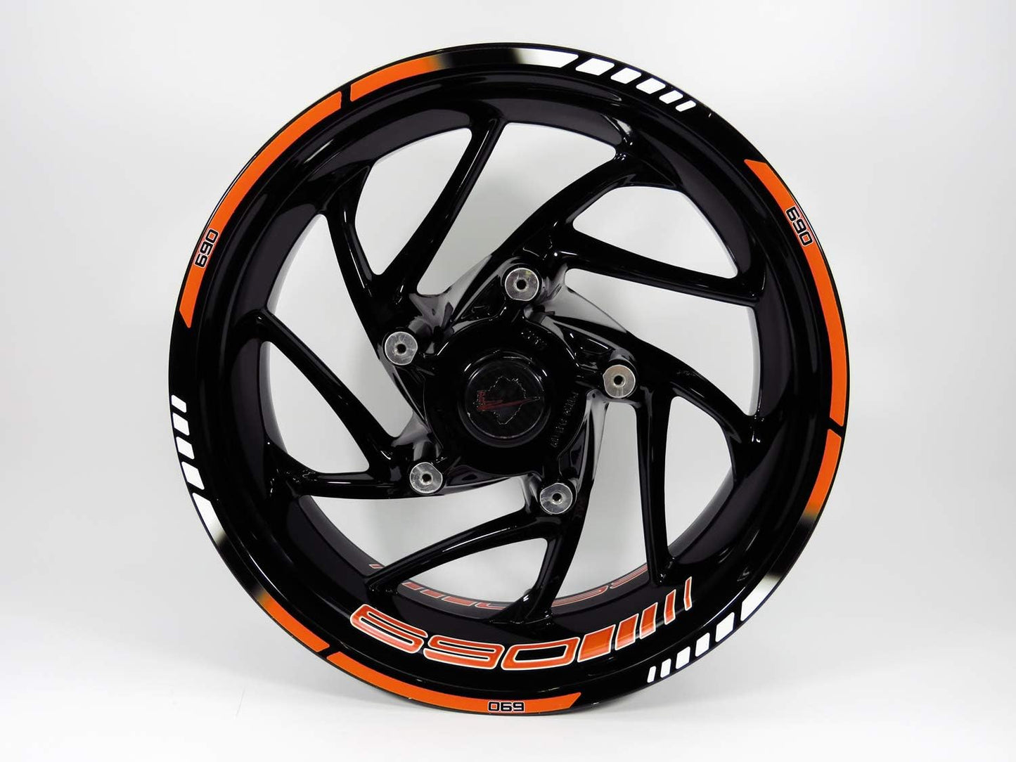 Felgenrand-Aufkleber Set für KTM 690 Duke, 690 Duke - orange