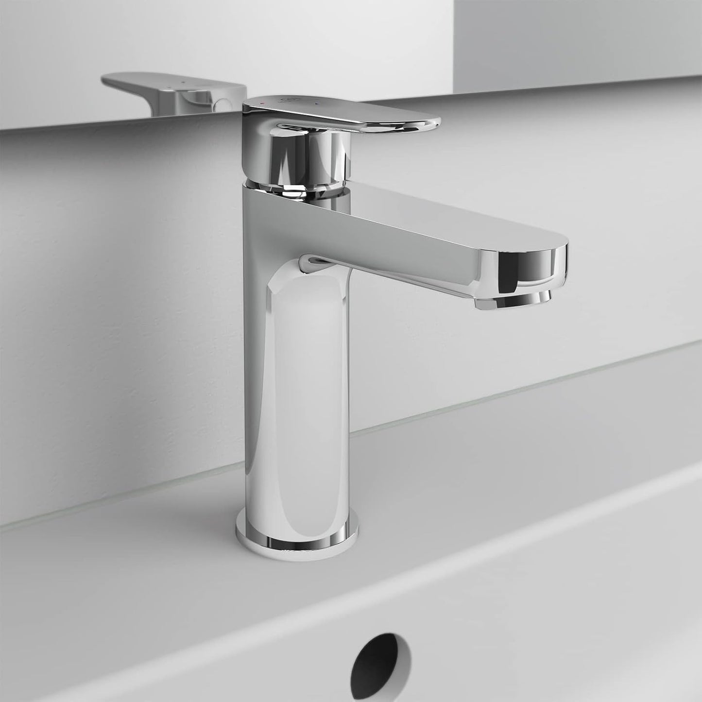 Cerafine O Waschtischarmatur mit Ablaufgarnitur, BlueStart BlueStart Chrom