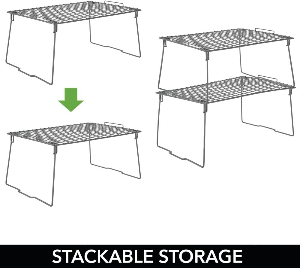 Stapelbarer Regaleinsatz für Schrankorganisation, 1 Graphitgrau