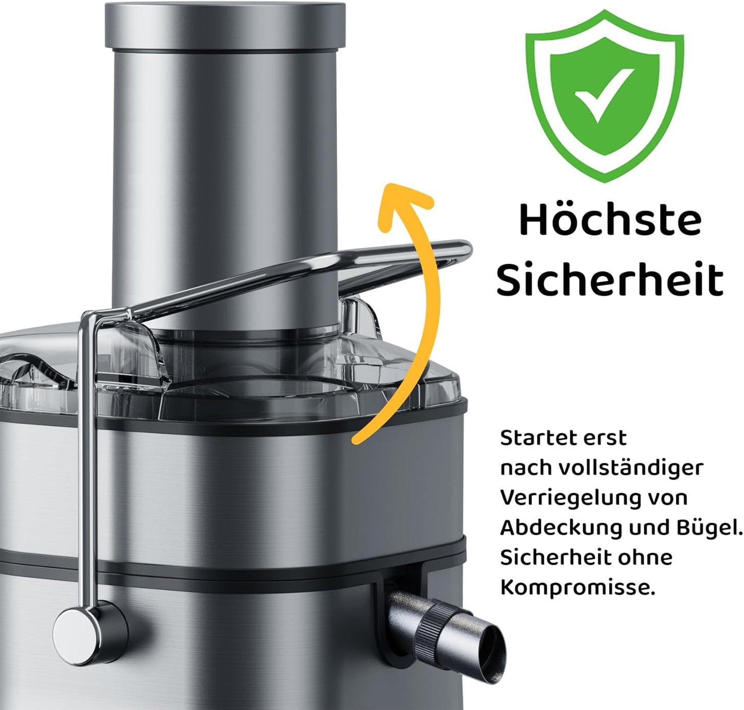 Professioneller Edelstahl Entsafter mit LED-Display