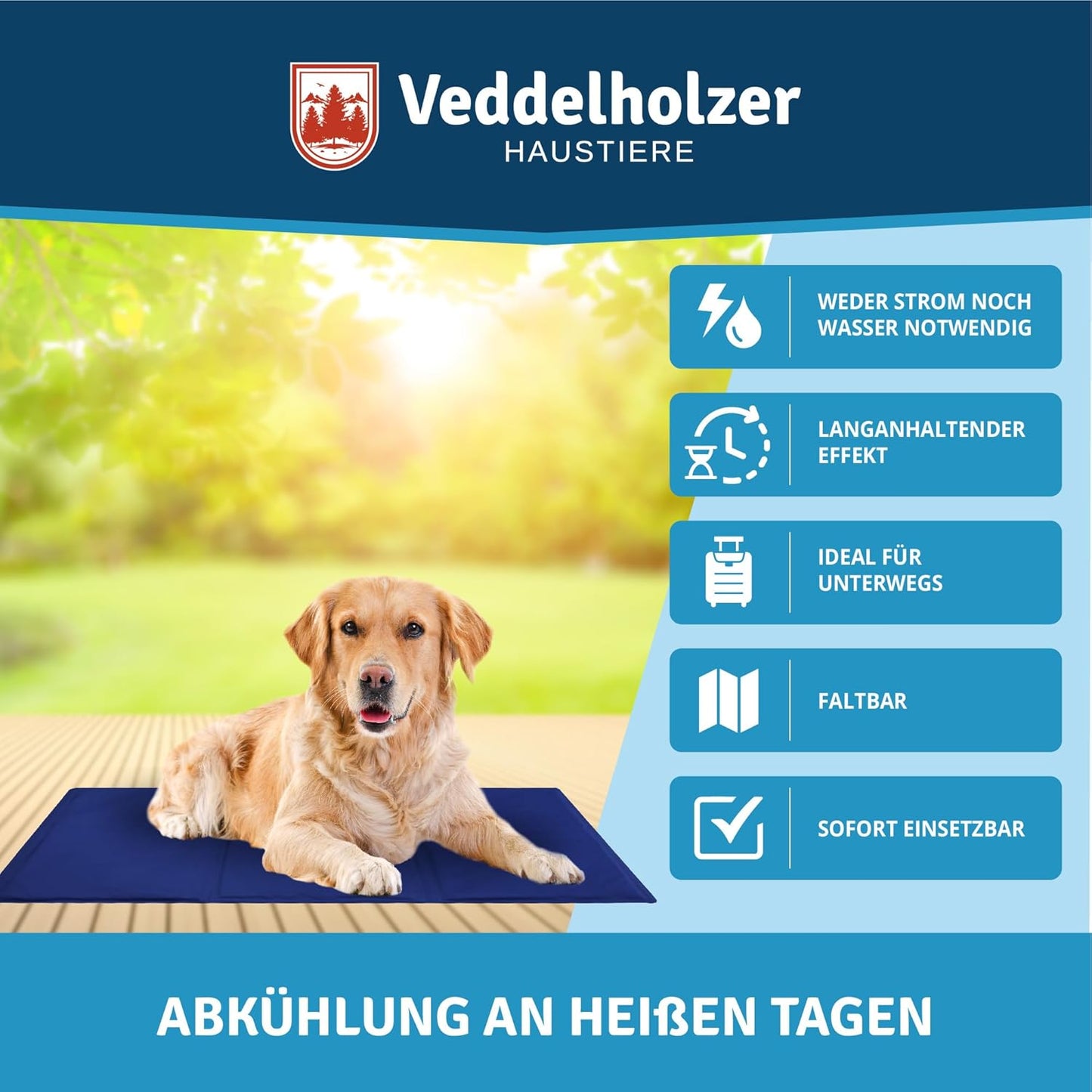 Selbstkühlende Hundematte, extra dick, L 90 * 50 cm
