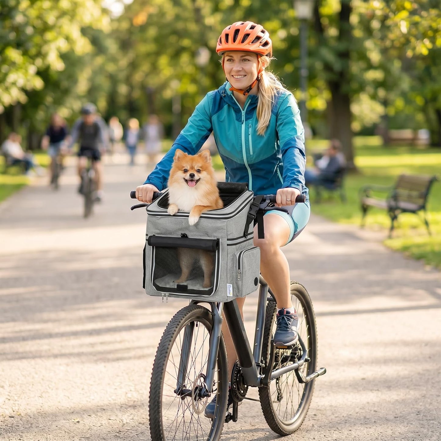 Velokorb mit Sicherheitsleine