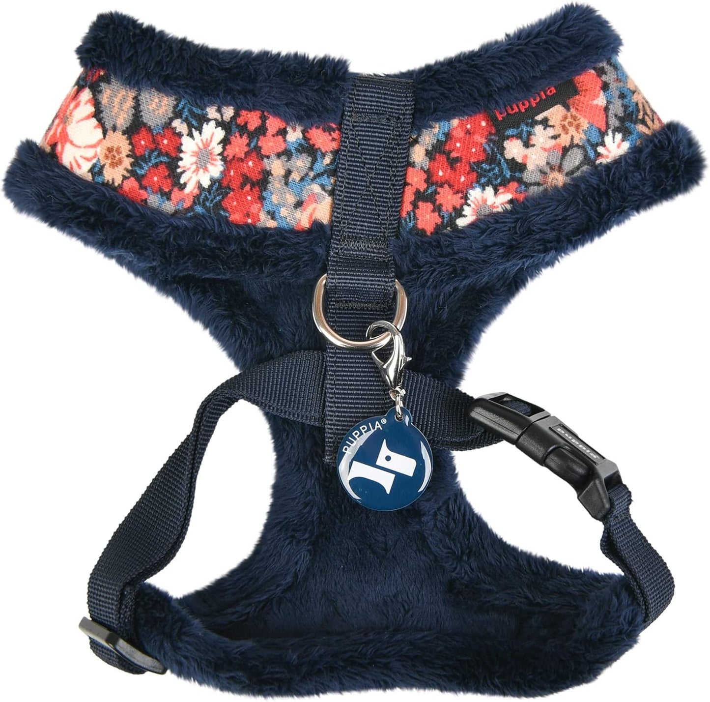 Verstellbares Hundegeschirr inkl. Smart-Tag-Anhänger, Navy Blau L