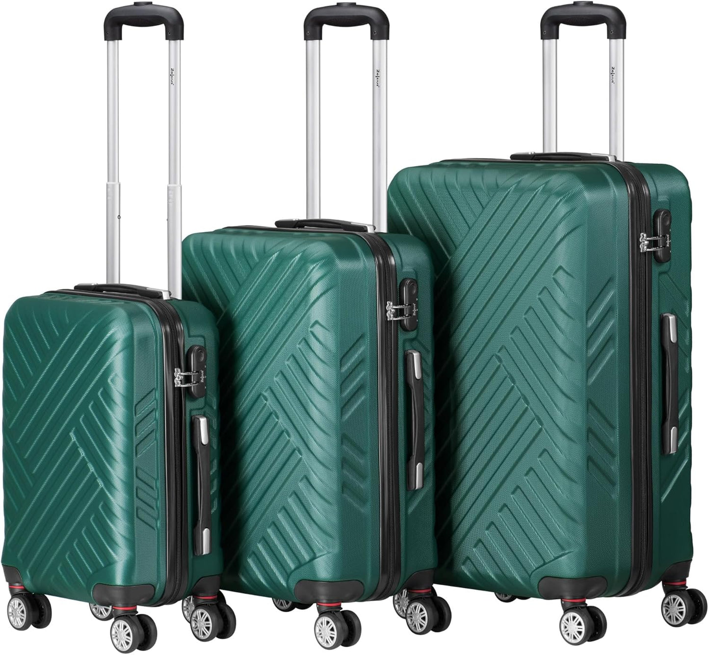 3-teiliges Hartschalenkoffer-Set, Petrol Grün