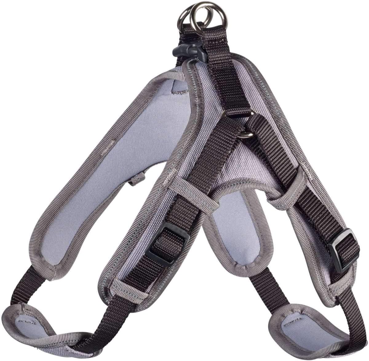 Geschirr Neopren Vario Quick, schwarz/grau, Nylon, Neopren, reflektierend / 45 - 55 cm