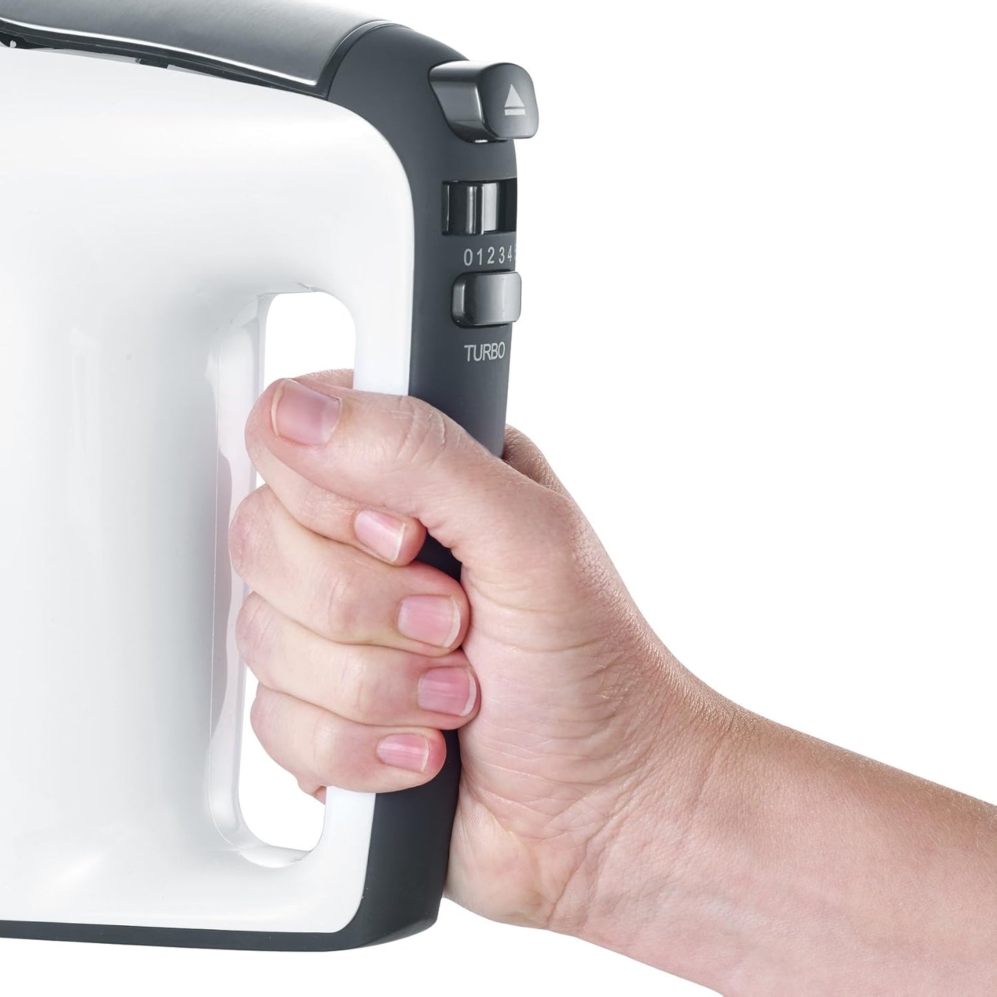 Handmixer HM 3830 mit 5 Geschwindigkeitsstufen, Weiss/Schwarz