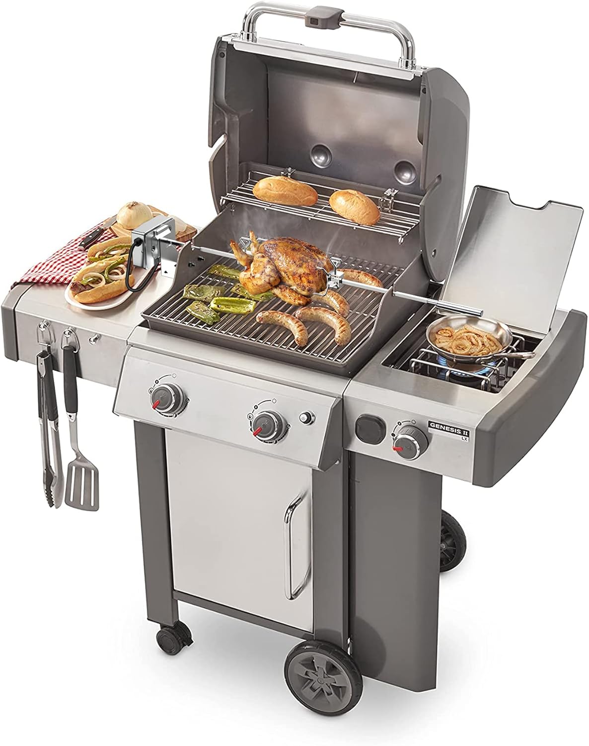 Grill-Drehspiess Set für Weber Genesis II