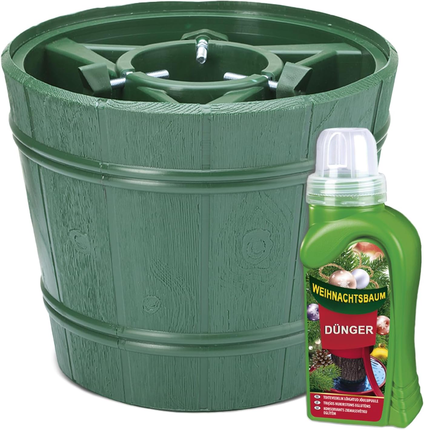 Weihnachtsbaumständer für Bäume bis 2,8 m, Grün Ø 25-34 cm