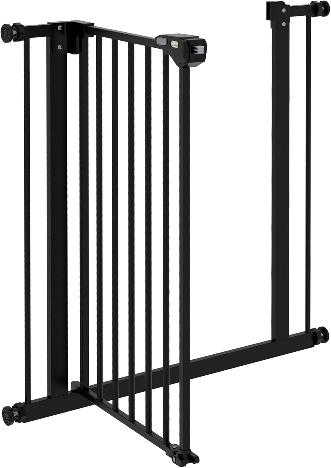 Türschutzgitter für Hunde, ohne Bohren, 74-80L x 2B x 77H cm Schwarz
